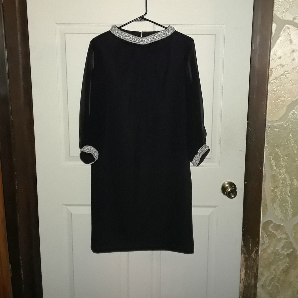 Vintage Black Ladies Cocktail Dress From 1960s